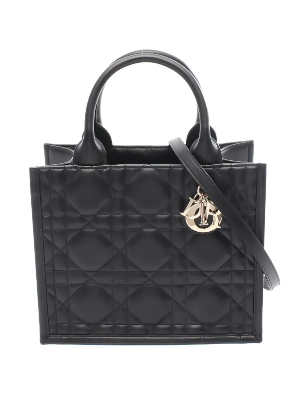 Dior Pre-owned 10s Book Tote Leather Handbag in Black