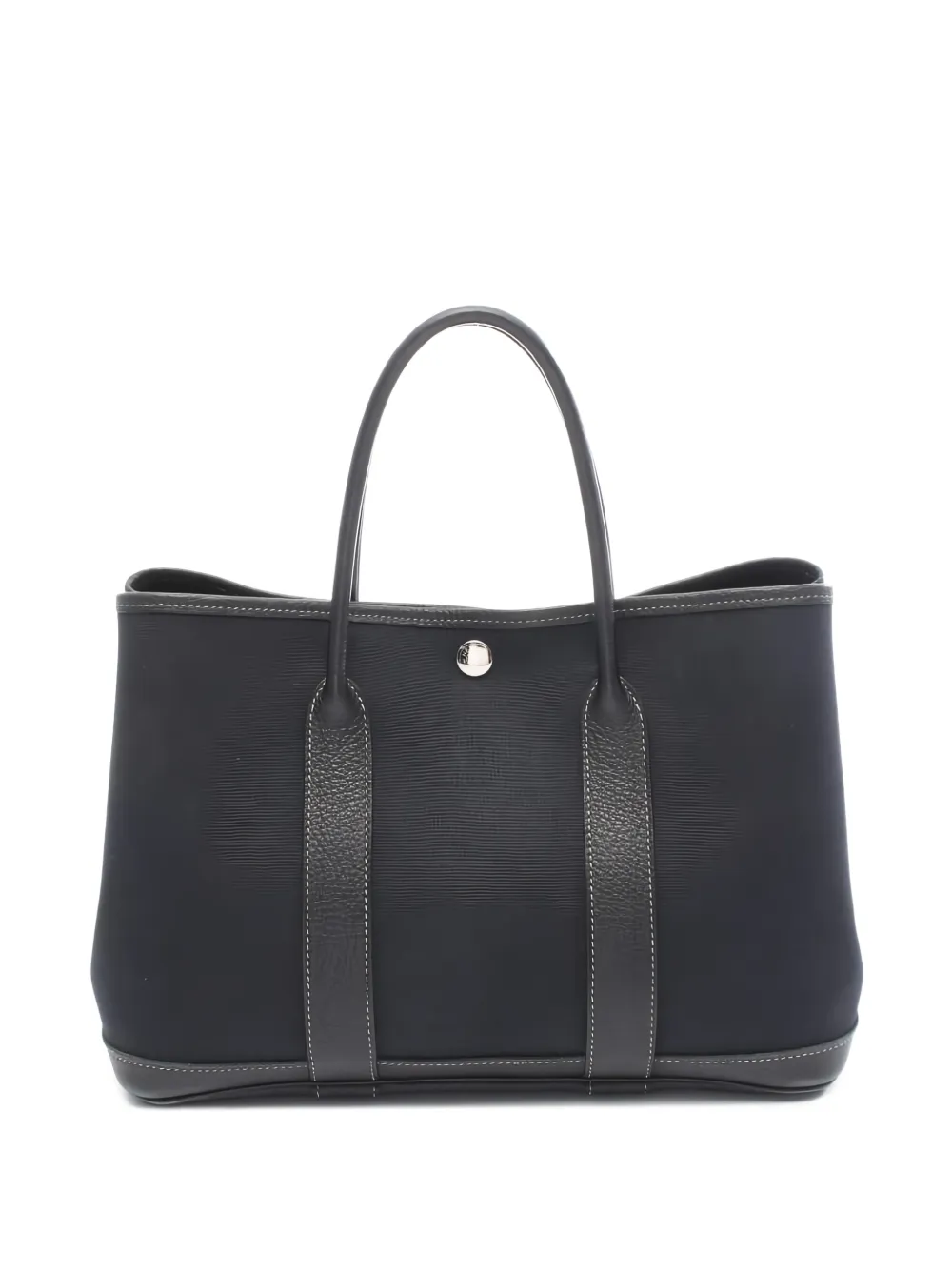 Hermès Pre-Owned 2011 leather cotton handbag - Nero