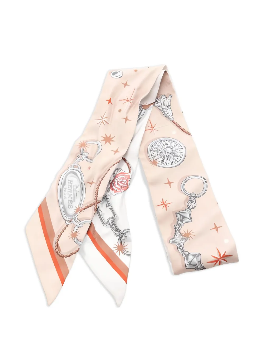 Hermès Pre-Owned 2000s Twilly C'est La Fête scarf - Toni neutri