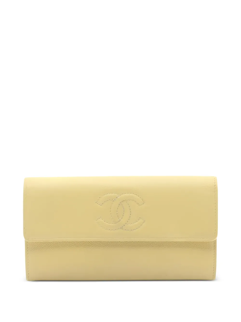 CHANEL Pre-Owned 2016-2017 bi-fold coco mark long wallet - Giallo