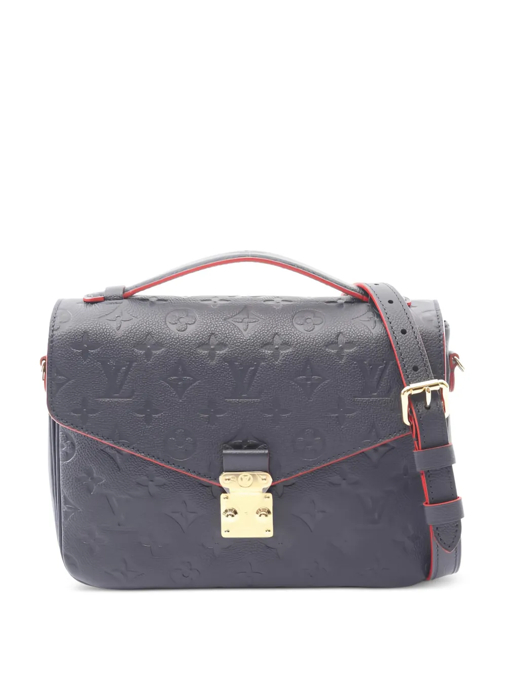 Louis Vuitton Pre-Owned 2017 Metis Monogram Empreinte Marine Rouge embossed tote bag - Blu