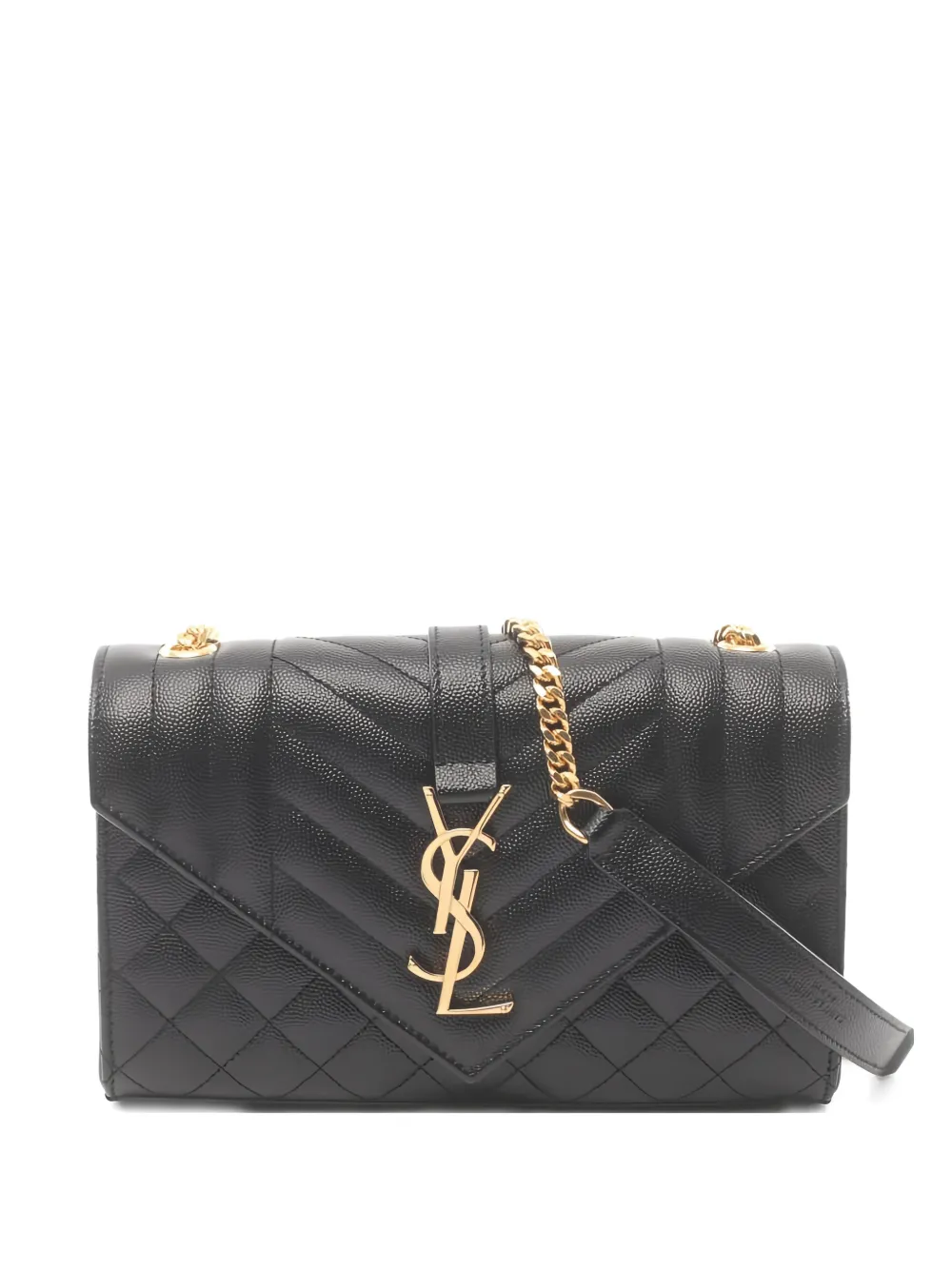 Saint Laurent Pre-Owned 2020s small Envelope leather shoulder bag - Nero