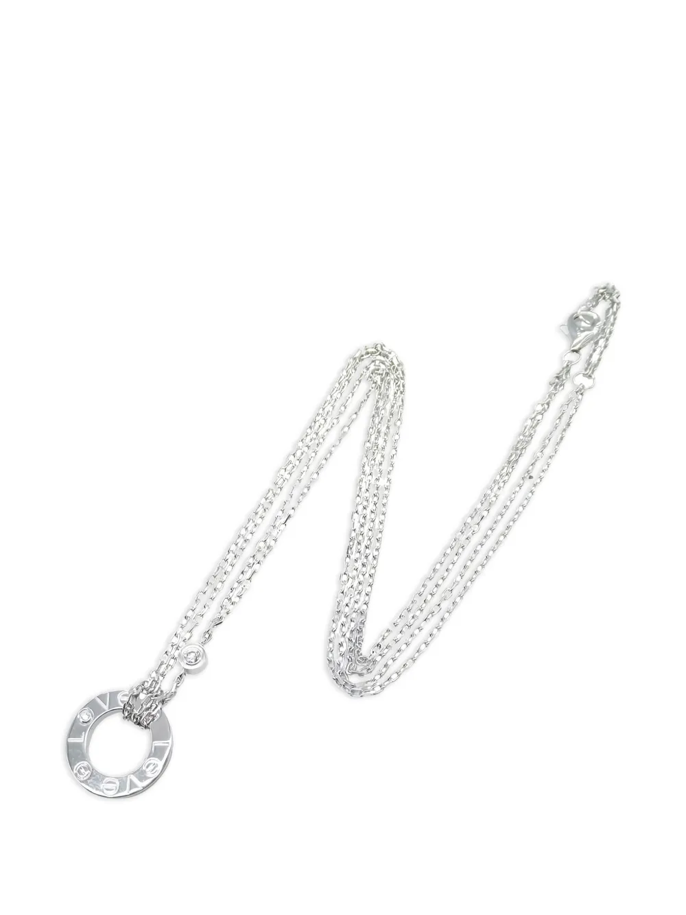 Cartier 2010s Love circle 2PD diamond necklace - Argento