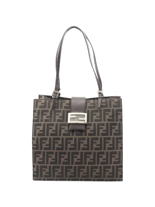 Fendi Pre-owned 2000s Monogram-pattern Shoulder Bag in Brown