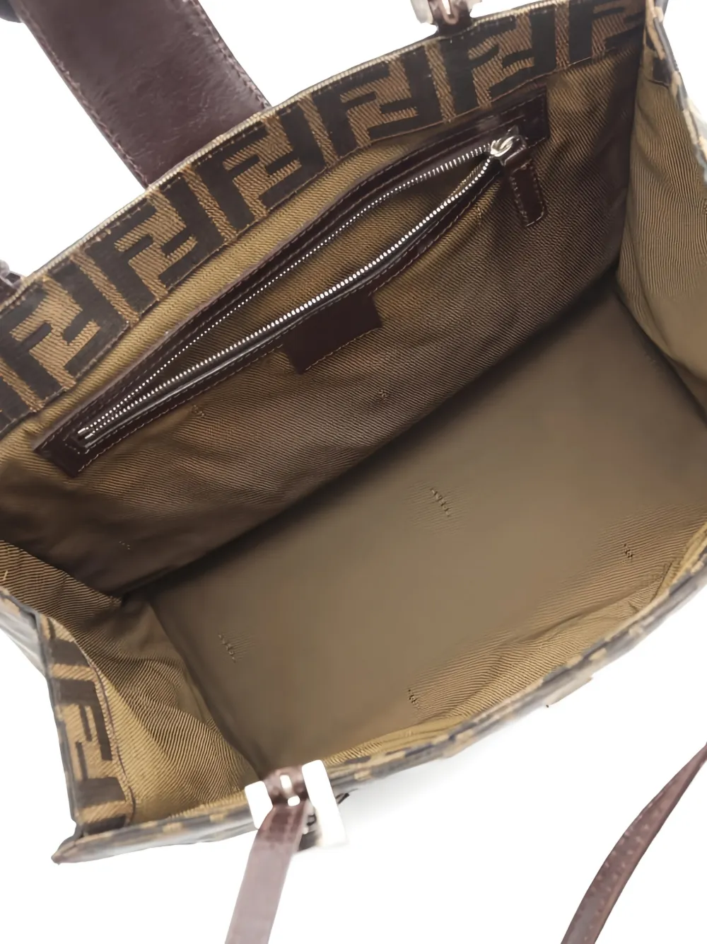 Fendi Pre-owned 2000s Monogram-pattern Shoulder Bag in Brown, view 3