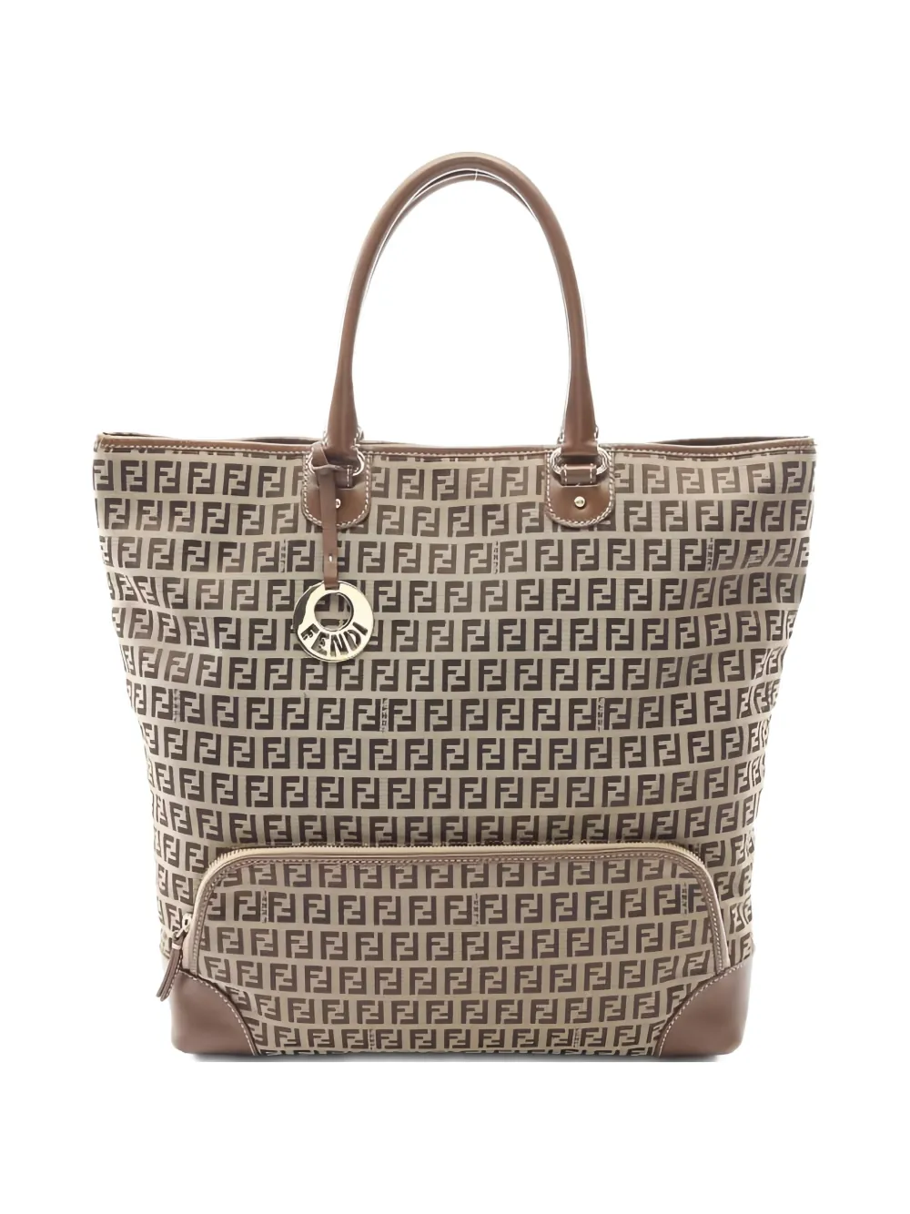 Fendi Pre-Owned Zucchino monogram-pattern leather tote bag - Toni neutri