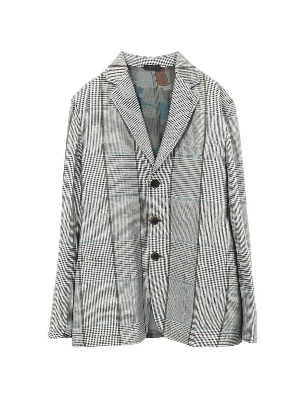 Hermès Pre-Owned 2010s check-pattern blazer - Grigio