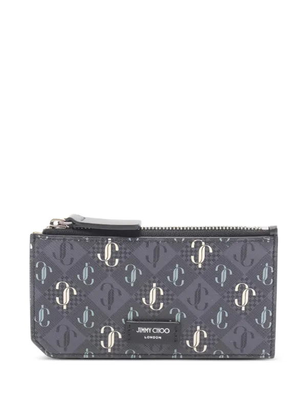 Jimmy Choo Pre-owned 2000s Logo-pattern Wallet in Black