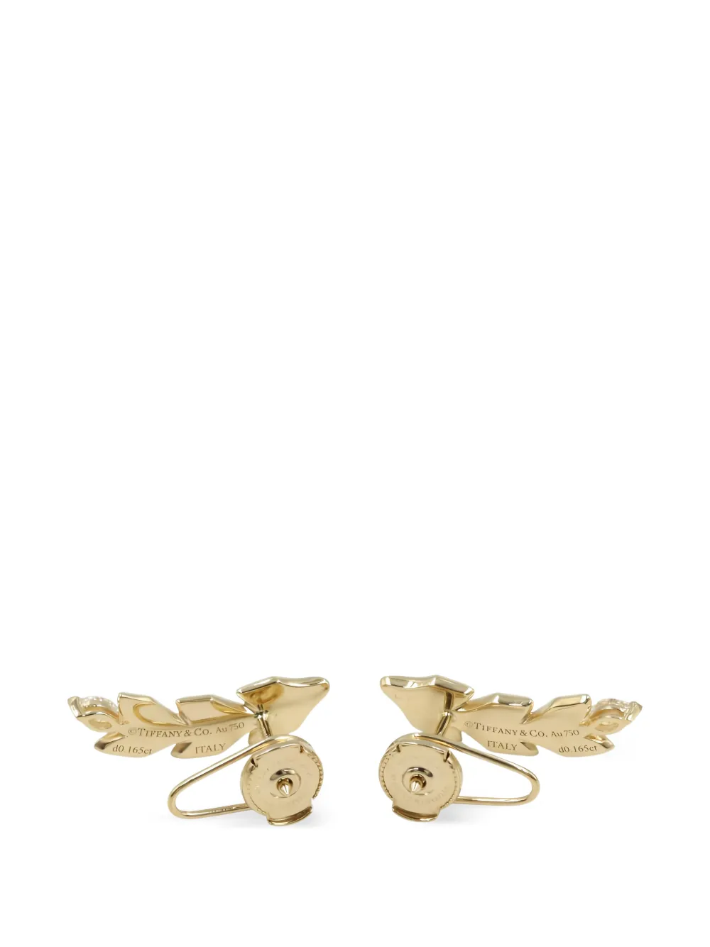 Van Climber Leaf Diamond Earrings