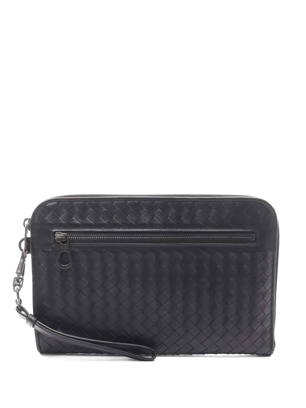 Bottega Veneta Pre-Owned 2000s Intrecciato leather clutch bag - Nero