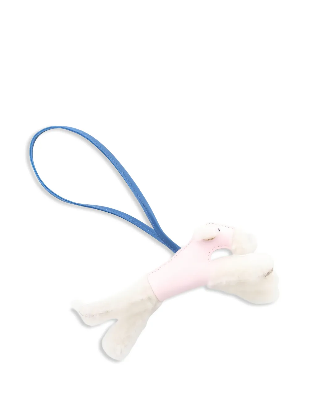 Pre-owned Hermes Budy Bag Charm In White