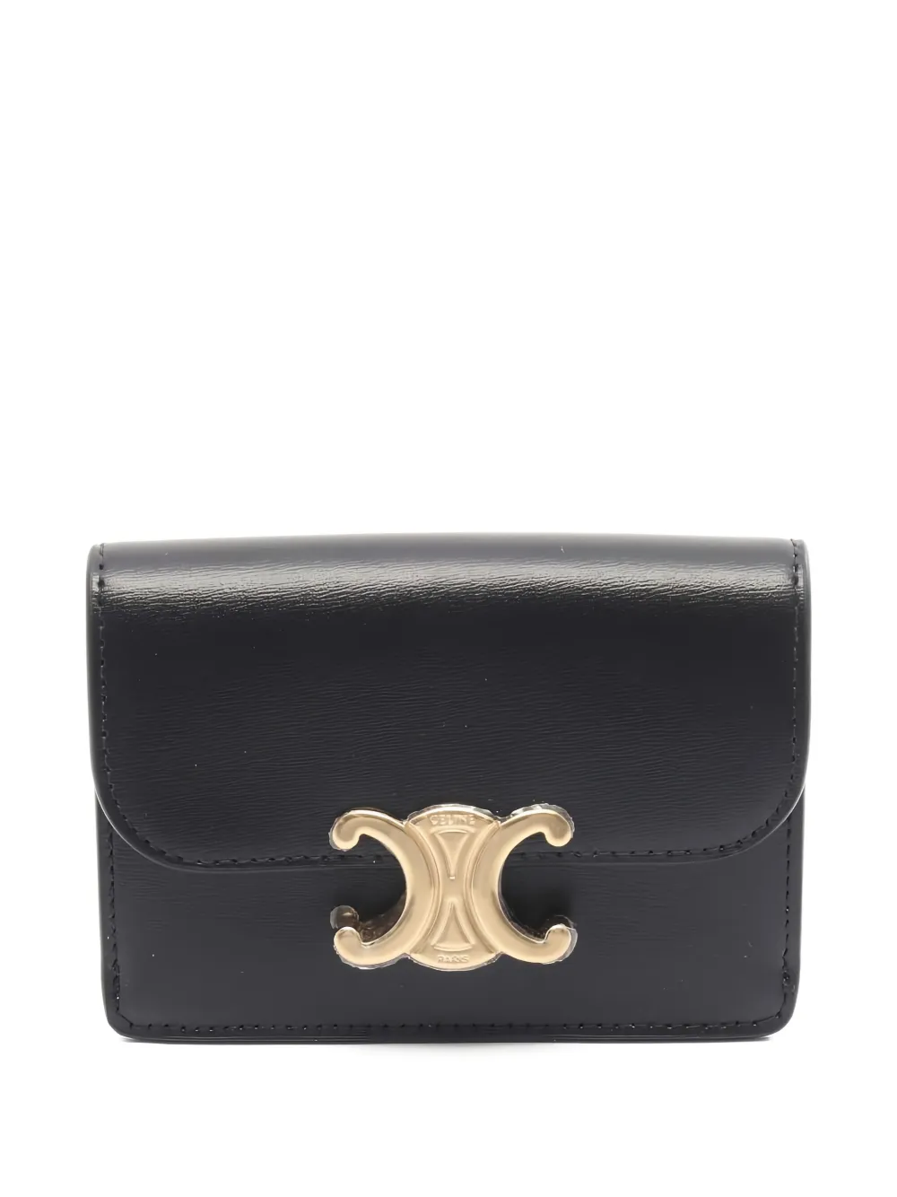 Celine Pre-Owned 2020s Triomphe leather wallet - Nero