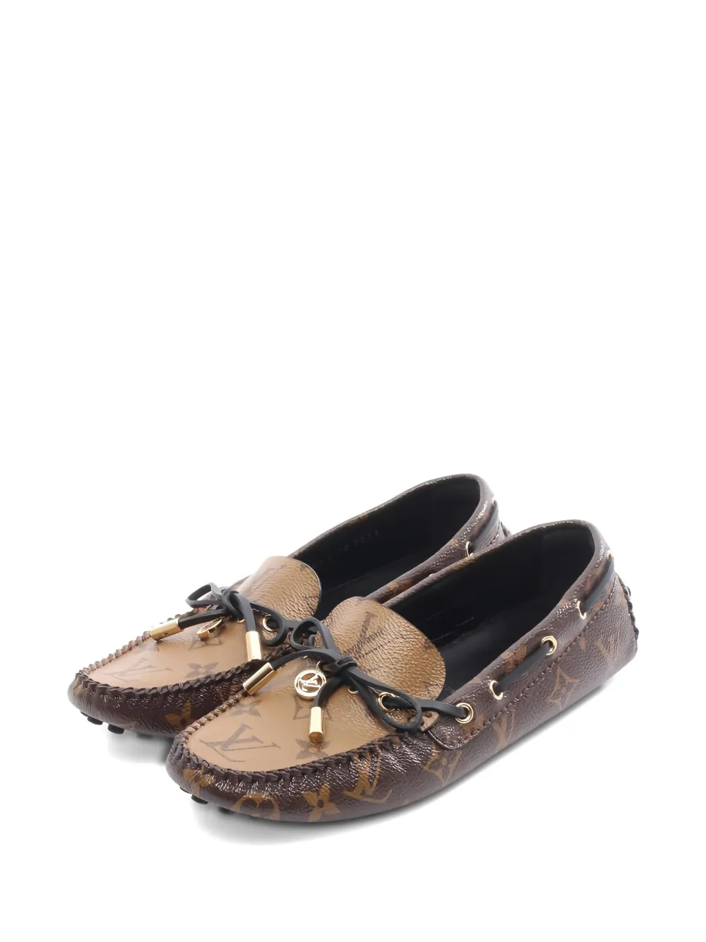 Louis Vuitton Pre-Owned 10s Gloria monogram boat shoes - Marrone