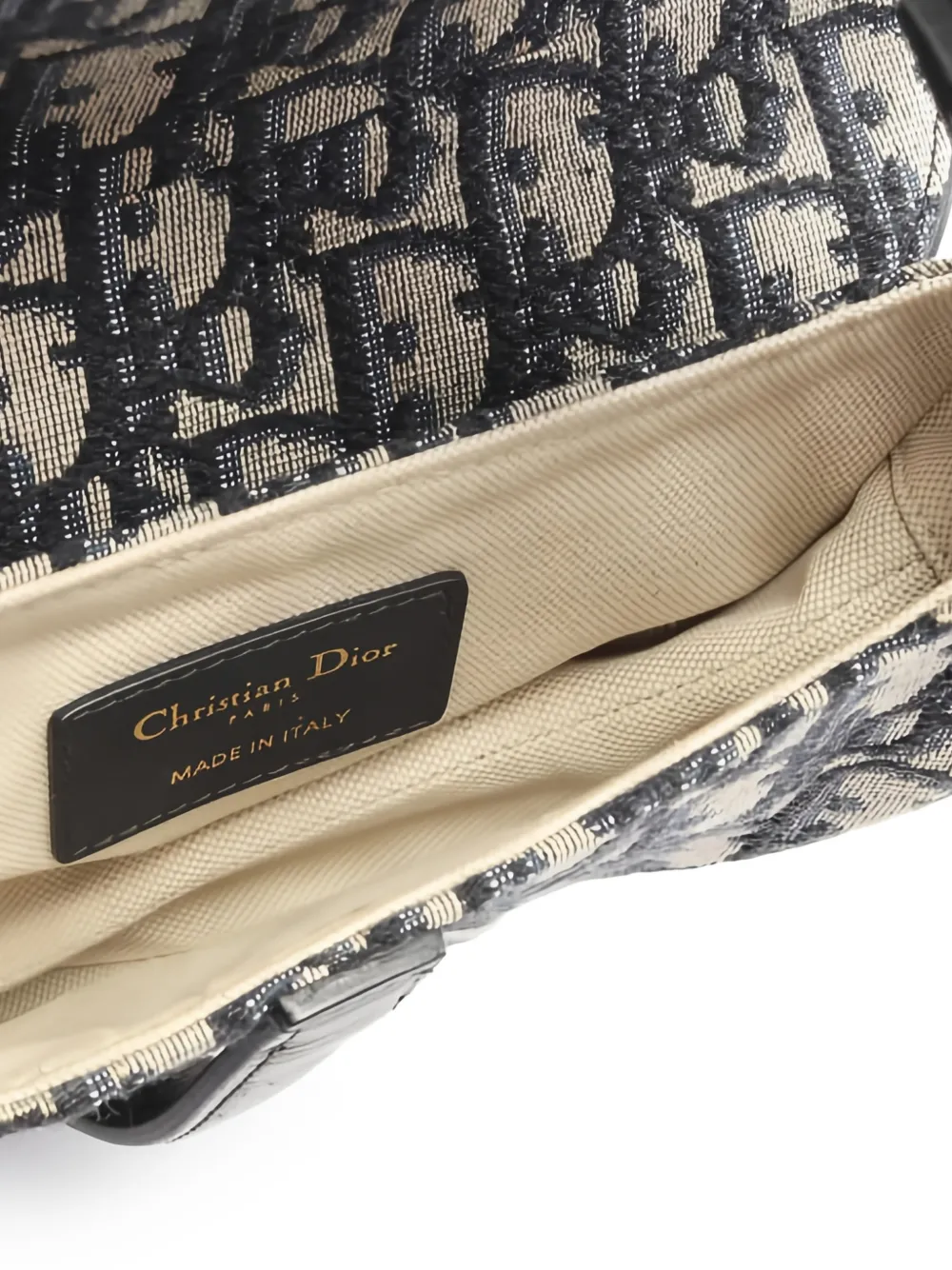 Oblique Jacquard Saddle Bag