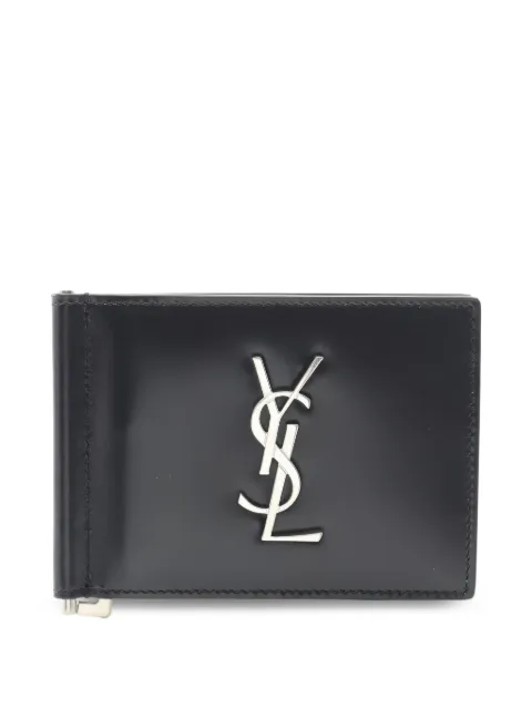 Saint Laurent Pre-Owned 2020s logo-appliqué leather wallet