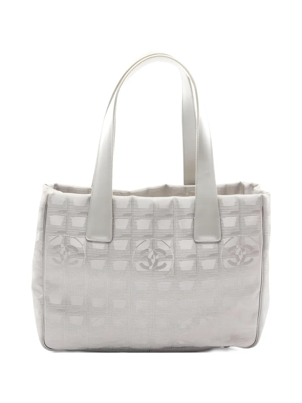 CHANEL Pre-Owned 2003-2004 PM New Travel Line logo canvas tote bag - Grigio