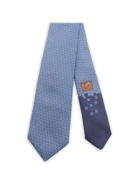 Hermès Pre-Owned geometrical-H silk tie