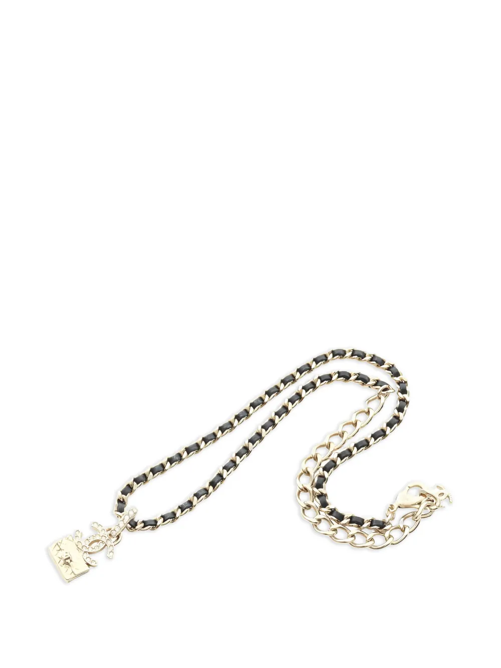 CHANEL Pre-Owned 1986-1988 bag-motif necklace - Oro