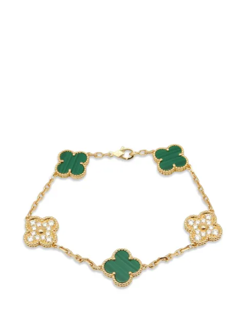 Van Cleef & Arpels Pre-Owned bracelet Alhambra serti de malachite (années 2010)