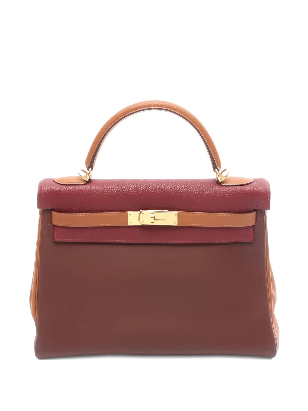 Hermès Pre-Owned 2002 32 Kelly tricolour leather shoulder bag - Marrone