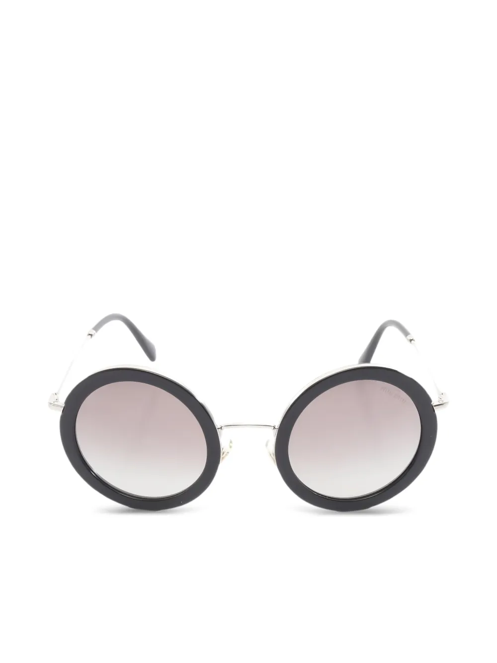 Miu Miu Pre-Owned 2010s round-frame sunglasses - Nero