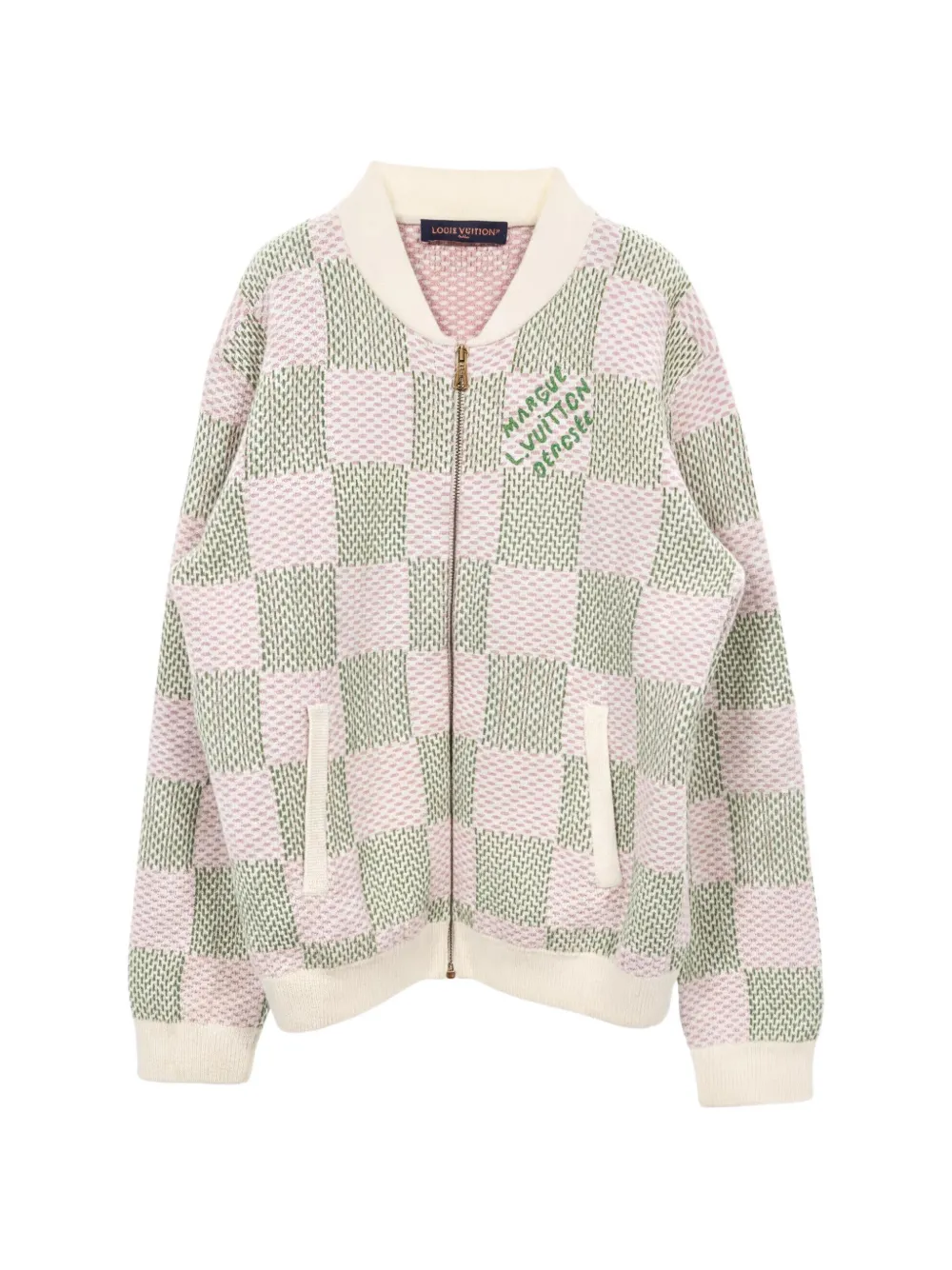 Louis Vuitton Pre-Owned 2010s jacquard zip-up bomber jacket - Rosa