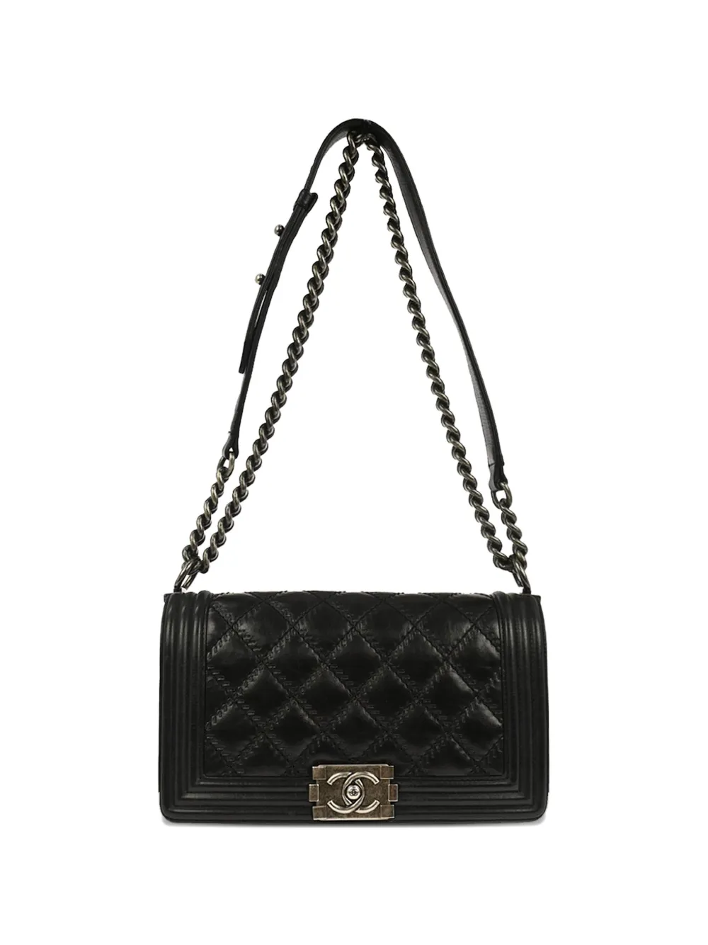 CHANEL Pre-Owned Borsa a spalla Boy Chanel media 2014 - Nero