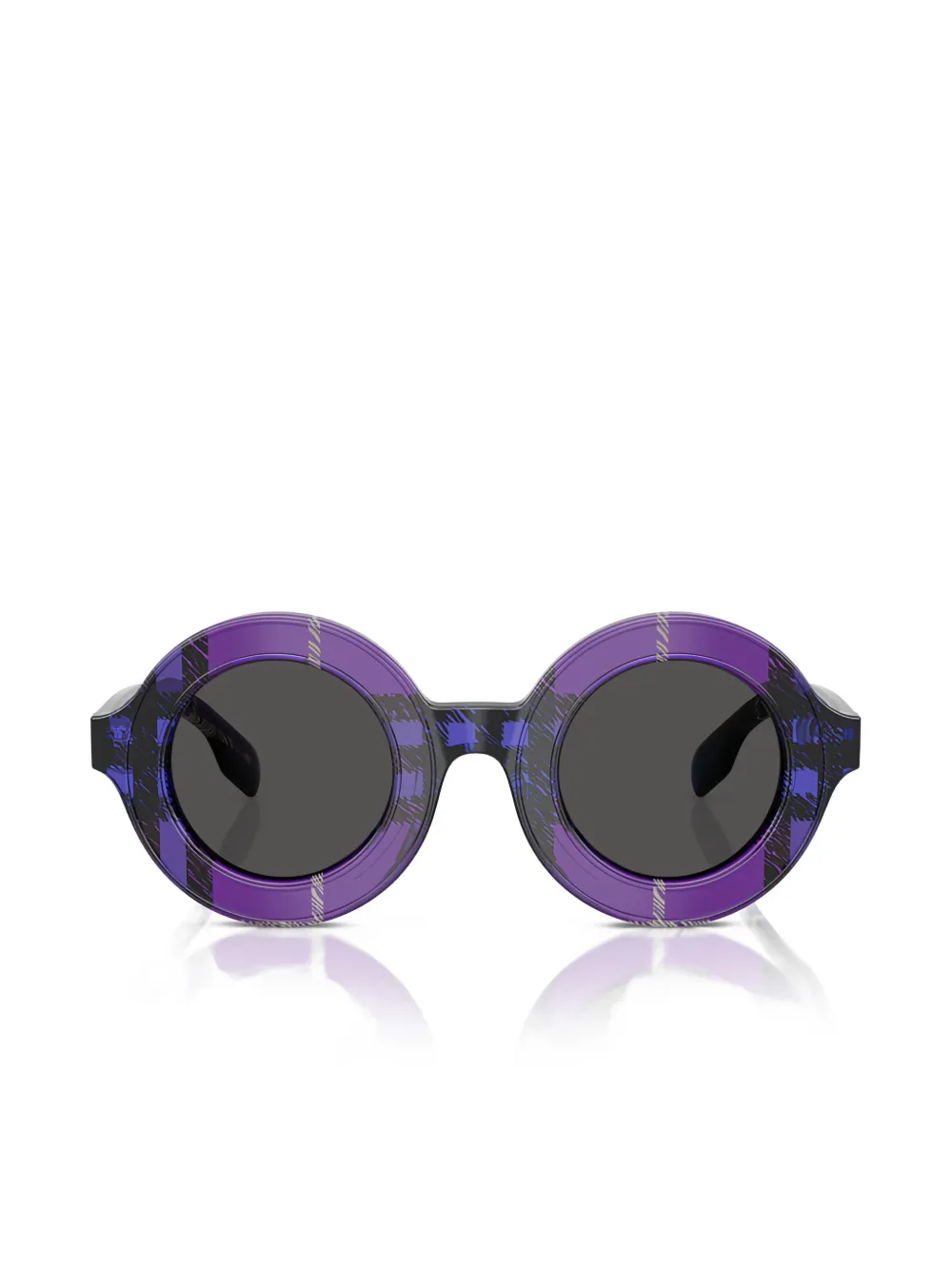 Burberry Kids check-pattern round-frame sunglasses - Viola
