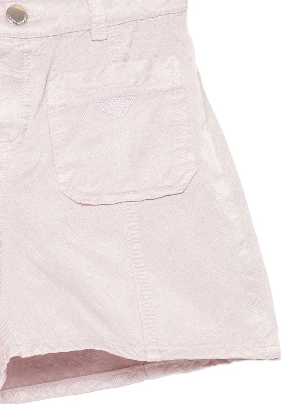 Emporio Armani Kids Shorts met geborduurd logo en opstikte zak Roze