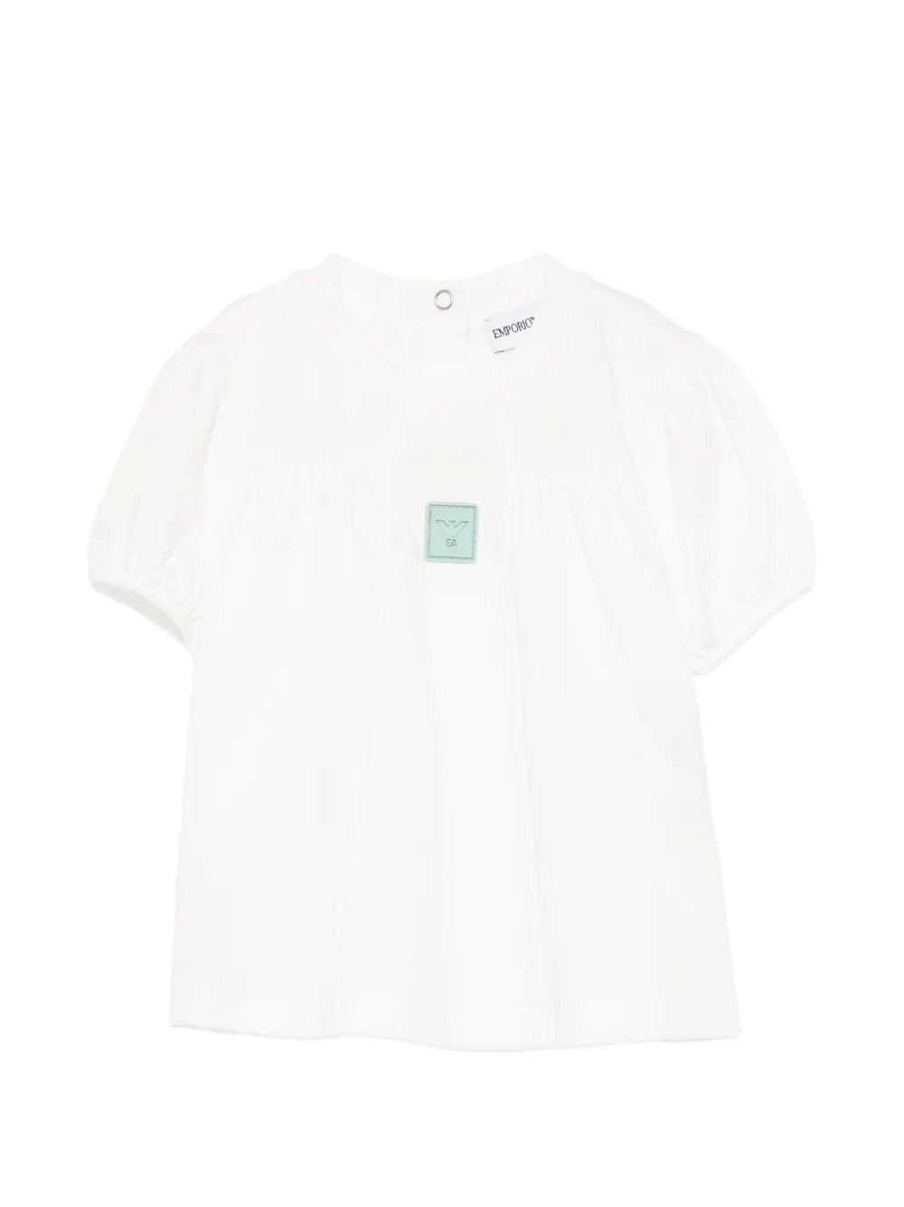 Emporio Armani Kids logo-patch T-shirt - Bianco