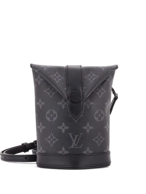 Louis Vuitton Pre-owned Envelope Pouch Monogram Eclipse Canvas Shoulder Bag in Black