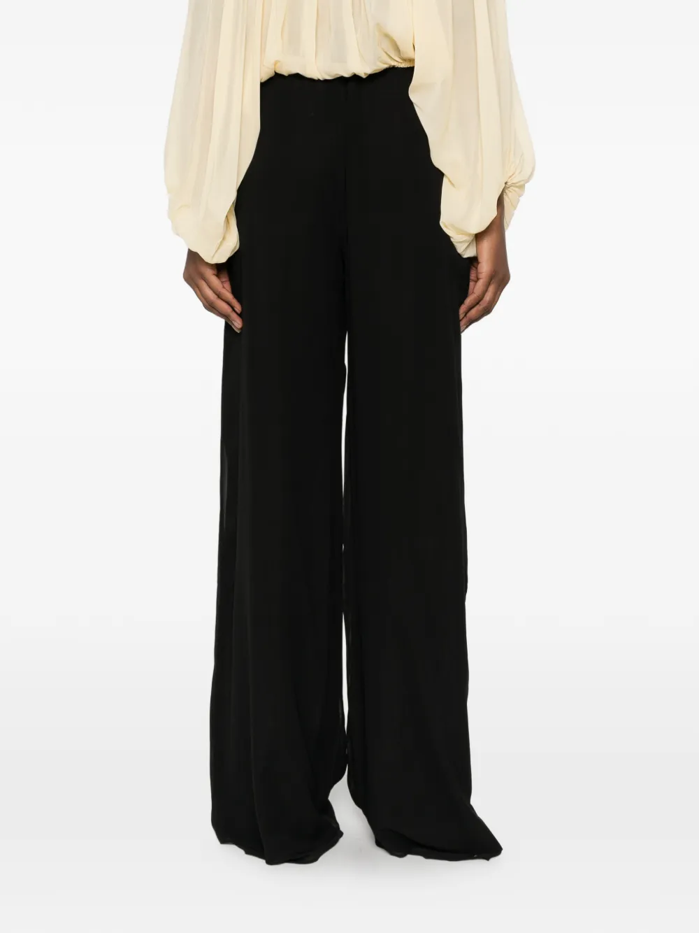 THE ANDAMANE Broek met wijde pijpen Zwart