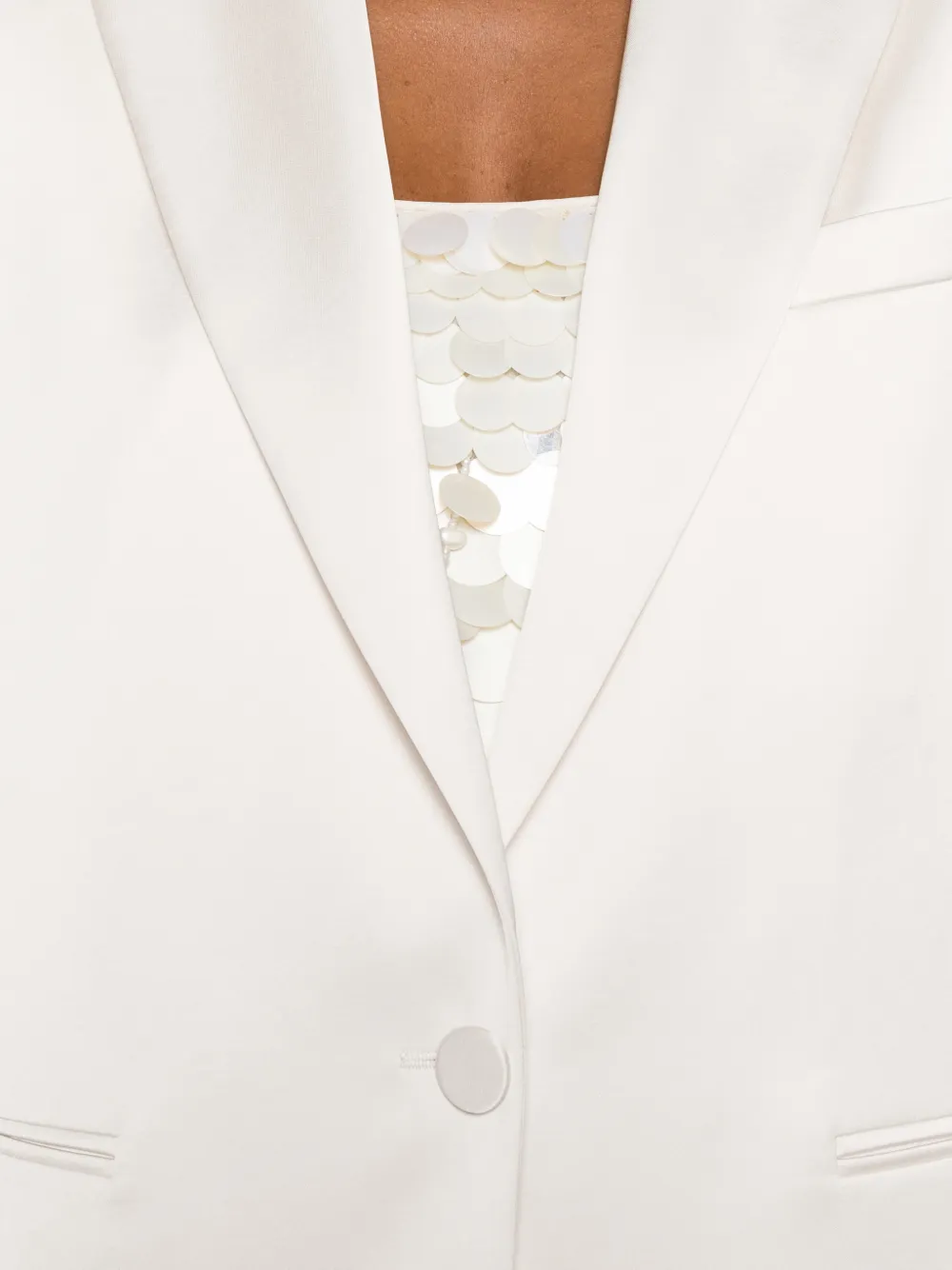 THE ANDAMANE Blazer met enkele rij knopen Wit
