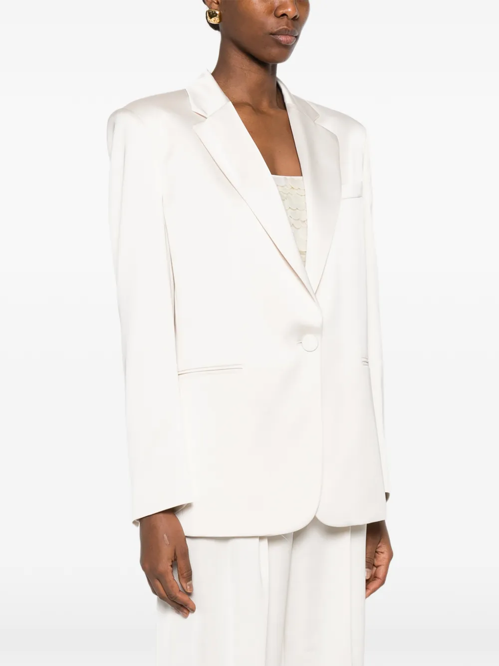  The Andamane Single-breasted Blazer - White 