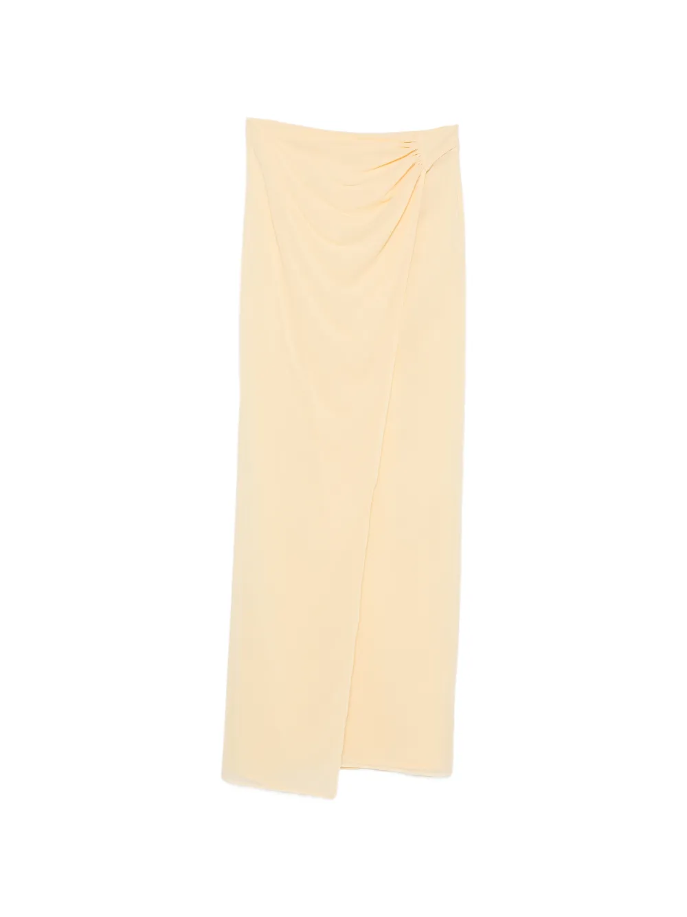 THE ANDAMANE Phoebe draped midi skirt - Giallo