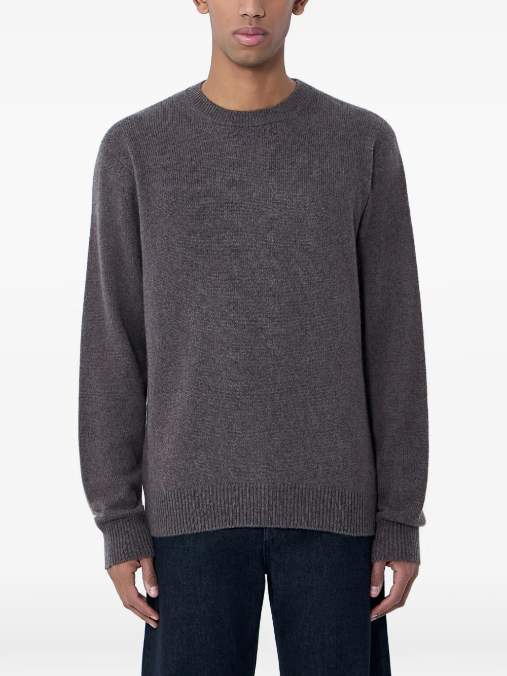 The Row fine-knit ribbed sweater - Marrone