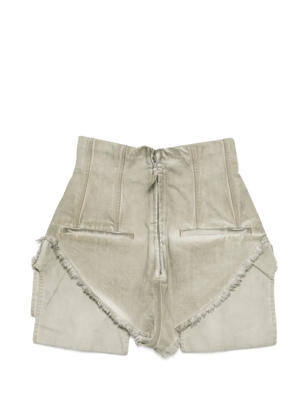 Rick Owens DRKSHDW Shorts met franje Beige