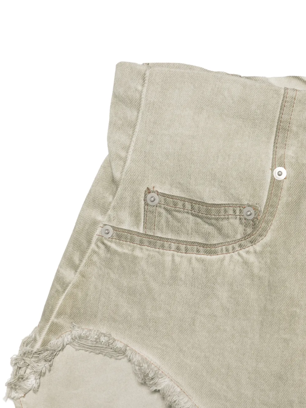 Rick Owens DRKSHDW Shorts met franje Beige