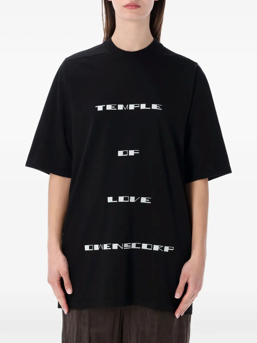 Rick Owens DRKSHDW T-shirt met print Zwart
