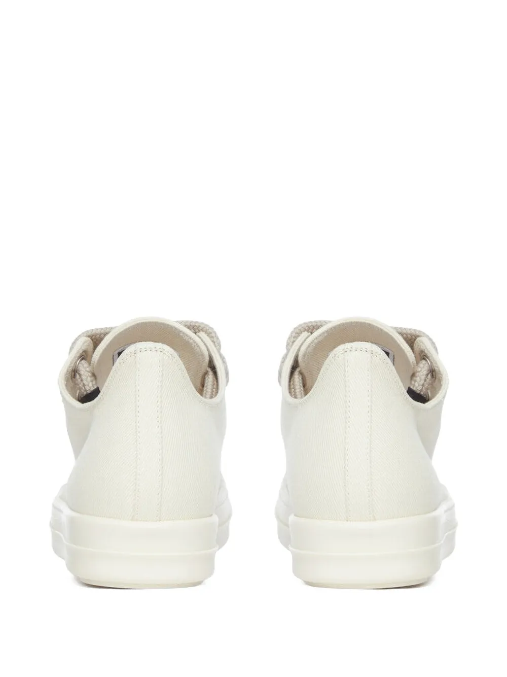 Rick Owens DRKSHDW eyelet laced flat shoes Beige
