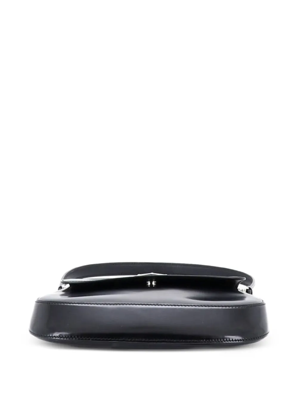 Prada Pre-owned Cleo Flap Shoulder Bag Spazzolato Leather Small Hobo Bag in Black, view 4