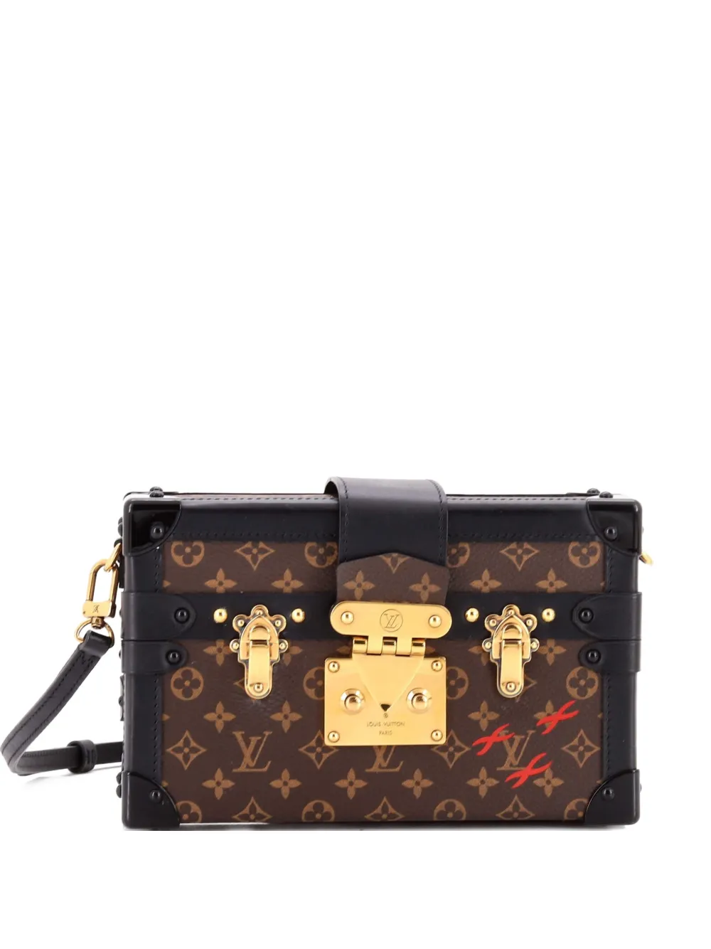 Louis Vuitton Pre-Owned Petite Malle Handbag Monogram Canvas clutch bag - Nero