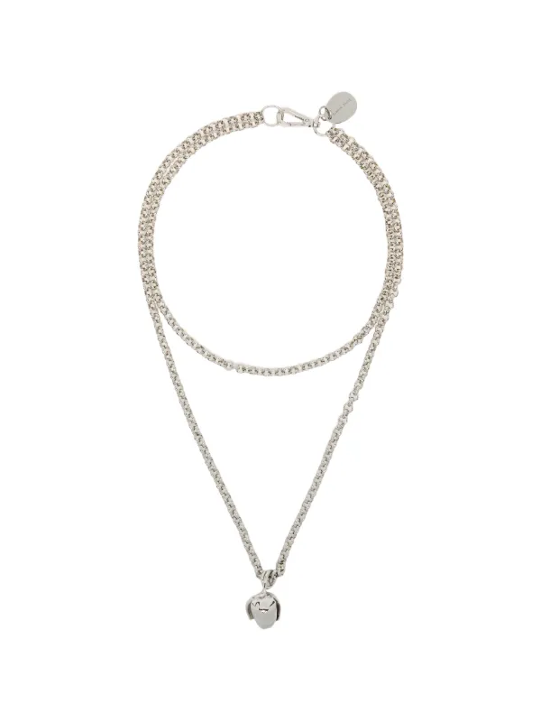 Simone Rocha Poppy Bud-pendant Chain Necklace in Silver