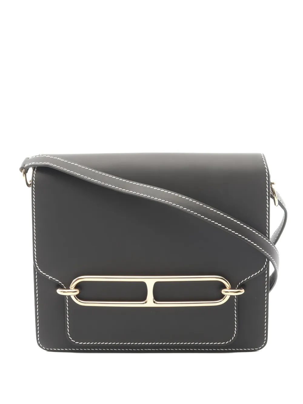 Hermès Pre-Owned 2015 23 Lawris Ruri gold hardware shoulder bag - Nero