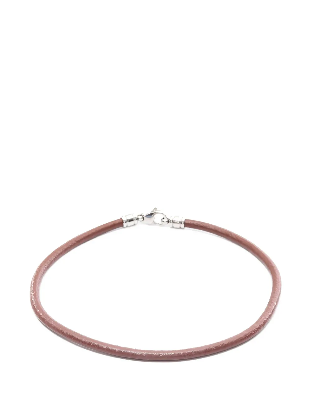 Bvlgari Pre-Owned 2010s leather choker necklace - Argento