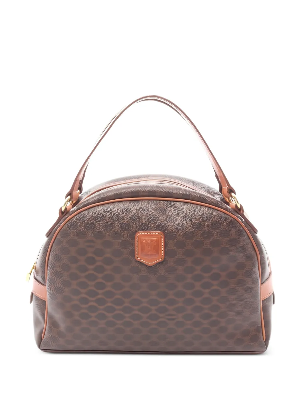 Celine Pre-Owned 2000s Macadam leather shoulder bag - Marrone