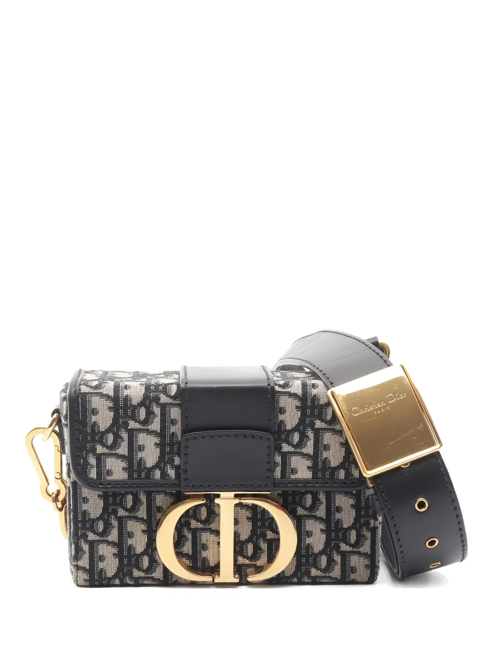 Christian Dior Pre-Owned 1990s oblique leather shoulder bag - Blu