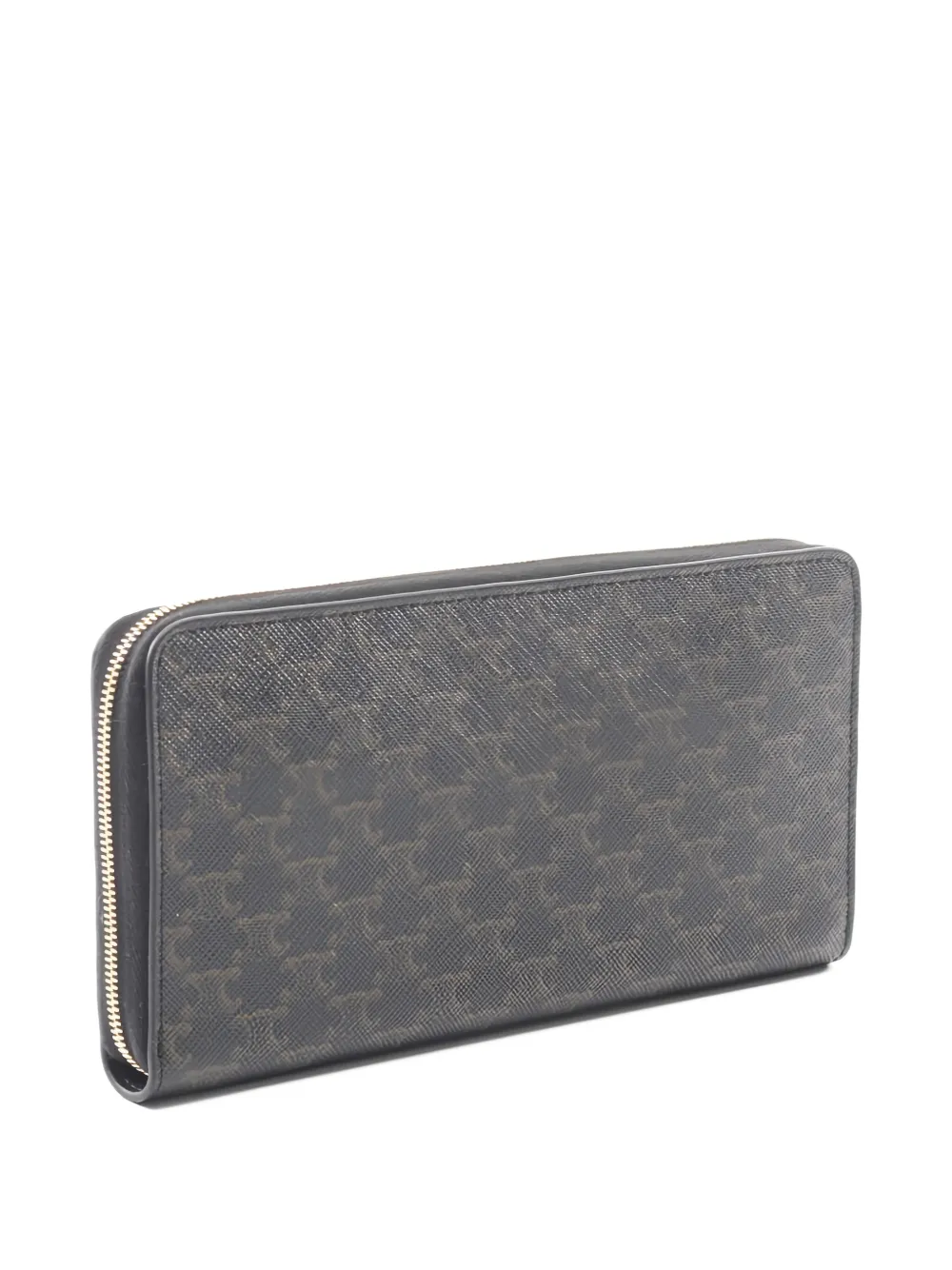  Celine Pre-owned 2010s Large Triomphe Zip Wallet - Black 