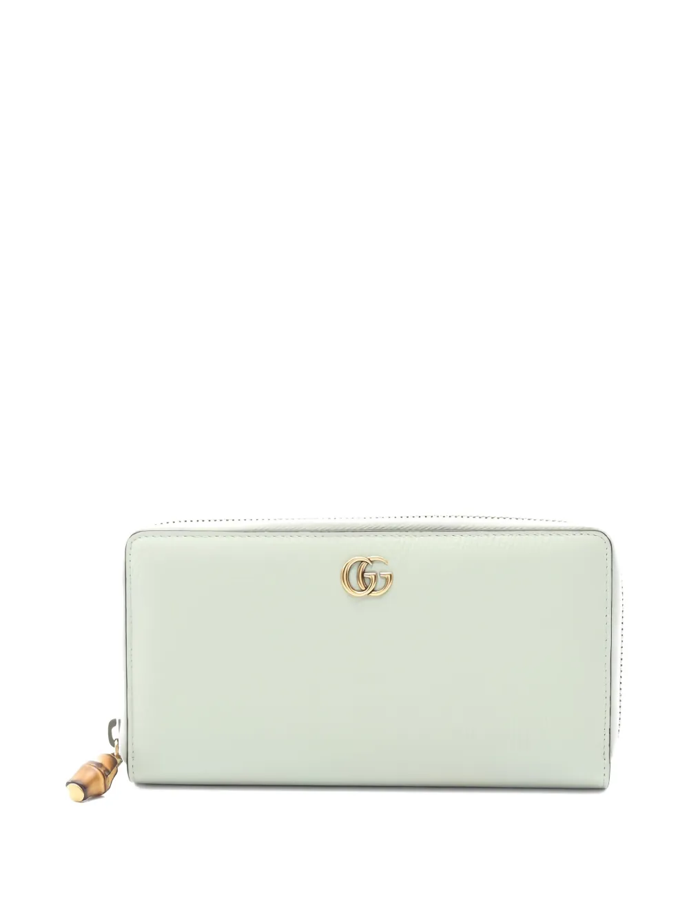 Gucci Pre-Owned 2010s Bamboo Zip-Around leather wallet - Verde