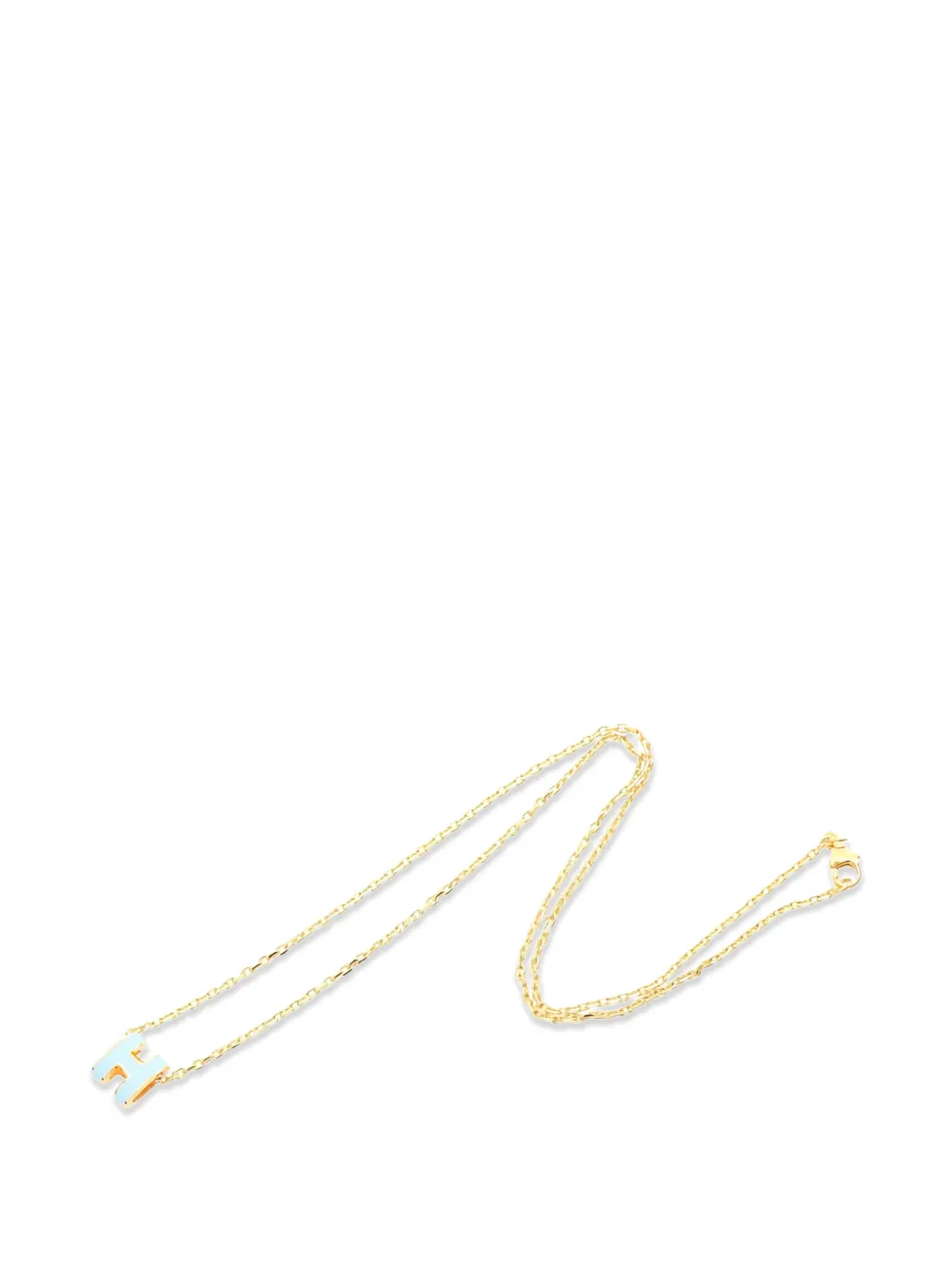 Hermès Pre-Owned 2020s letter pendant necklace - Oro